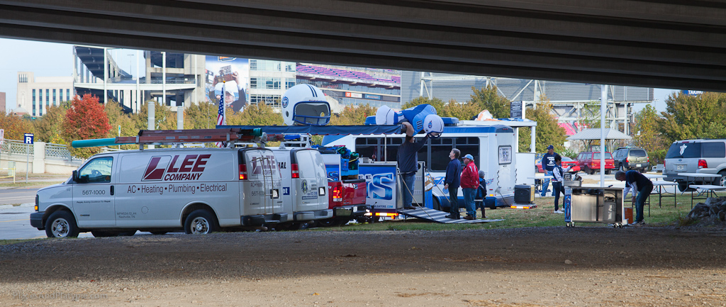 The setup takes shape
