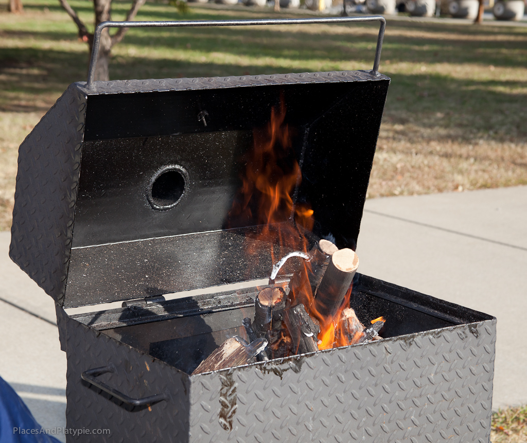 Homemade wood barbeque box!