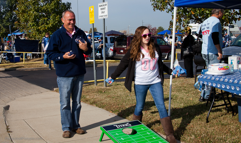 Even Fathers and teenage daughters have fun together tailgating!  Really!