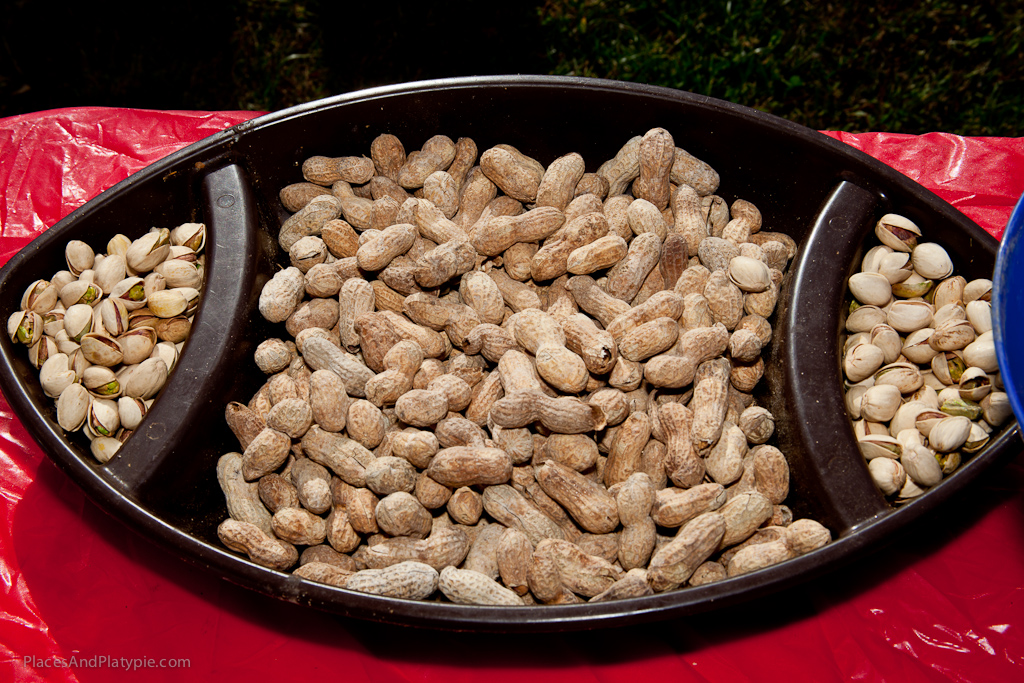 LOVE the footbal shaped nut tray!