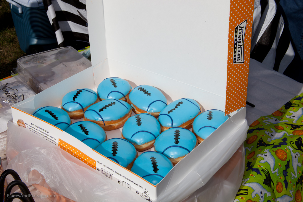 Bavarian creme footballs with Titans colors icing? THAT takes the cake!